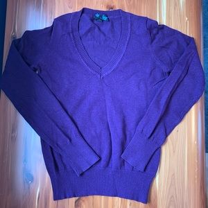 Forever 21 purple V- neck sweater